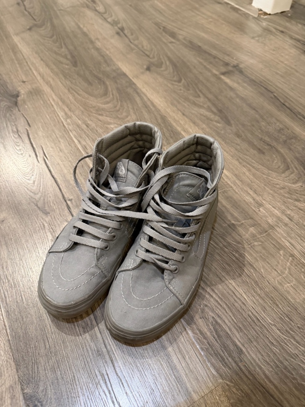 Vans Gray High-Top Skate Shoes